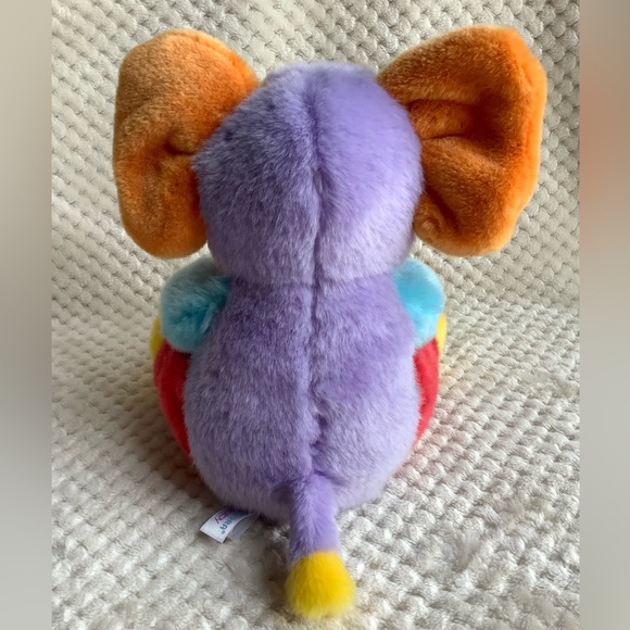 Aurora Baby Plush Rainbow Multi Coloured ABC Musical Elephant Stuffed Animal Toy - Picture 4 of 11